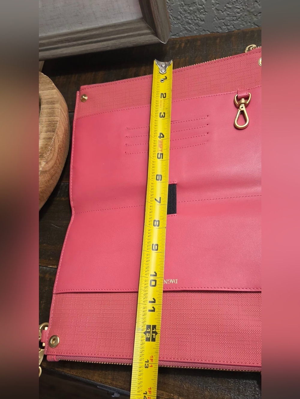 DAGNE DOVER essentials pink Clutch wallet Color Coral Pink NWOT - Picture 15 of 17